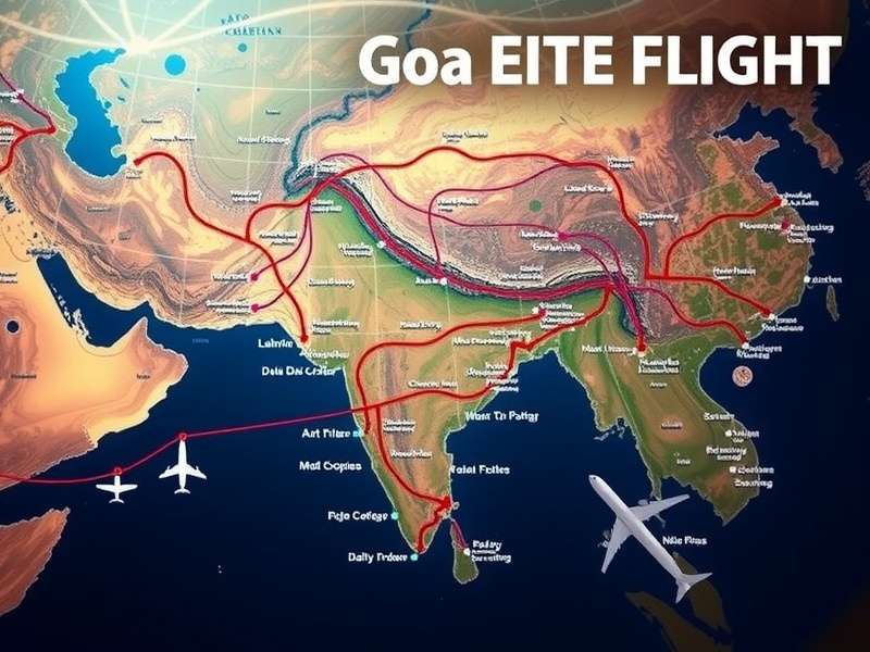 Goa Elite Flight Indian flight routes map